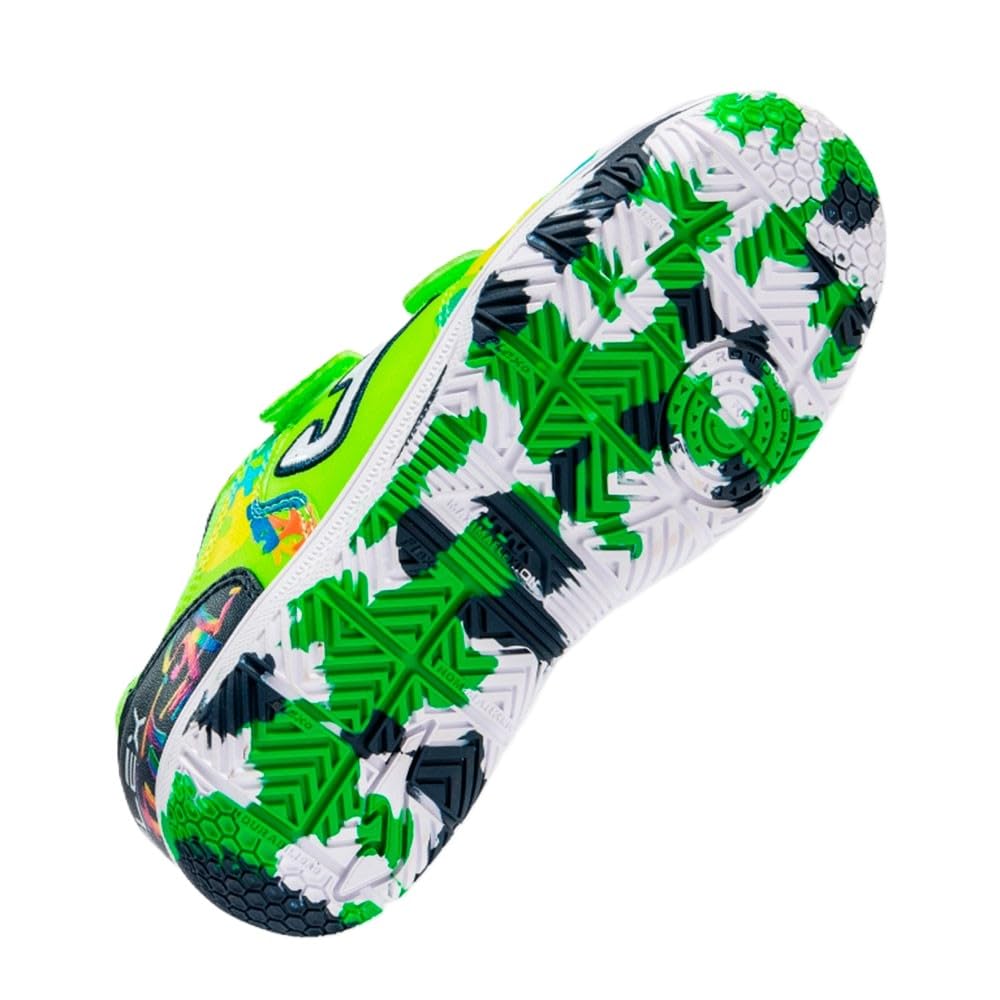 Joma Top Flex JR 2611 Verde Flúor Indoor Zapatillas Fútbol Sala