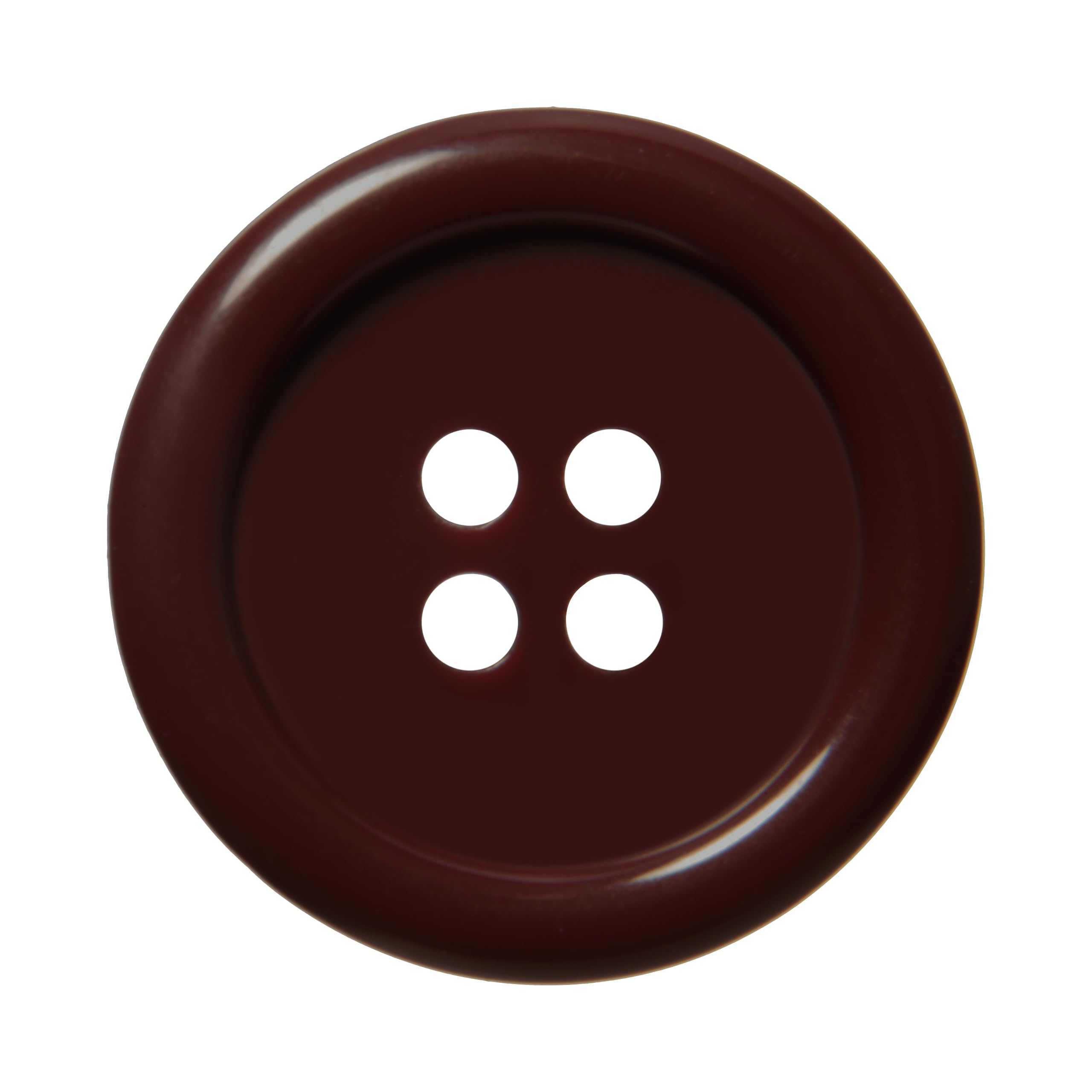 Pack of 6 Burgundy Sew on 20mm Round Buttons Flat 4 Holes 32L 32 Ligne, Pack of 6 20mm Buttons - Image 2