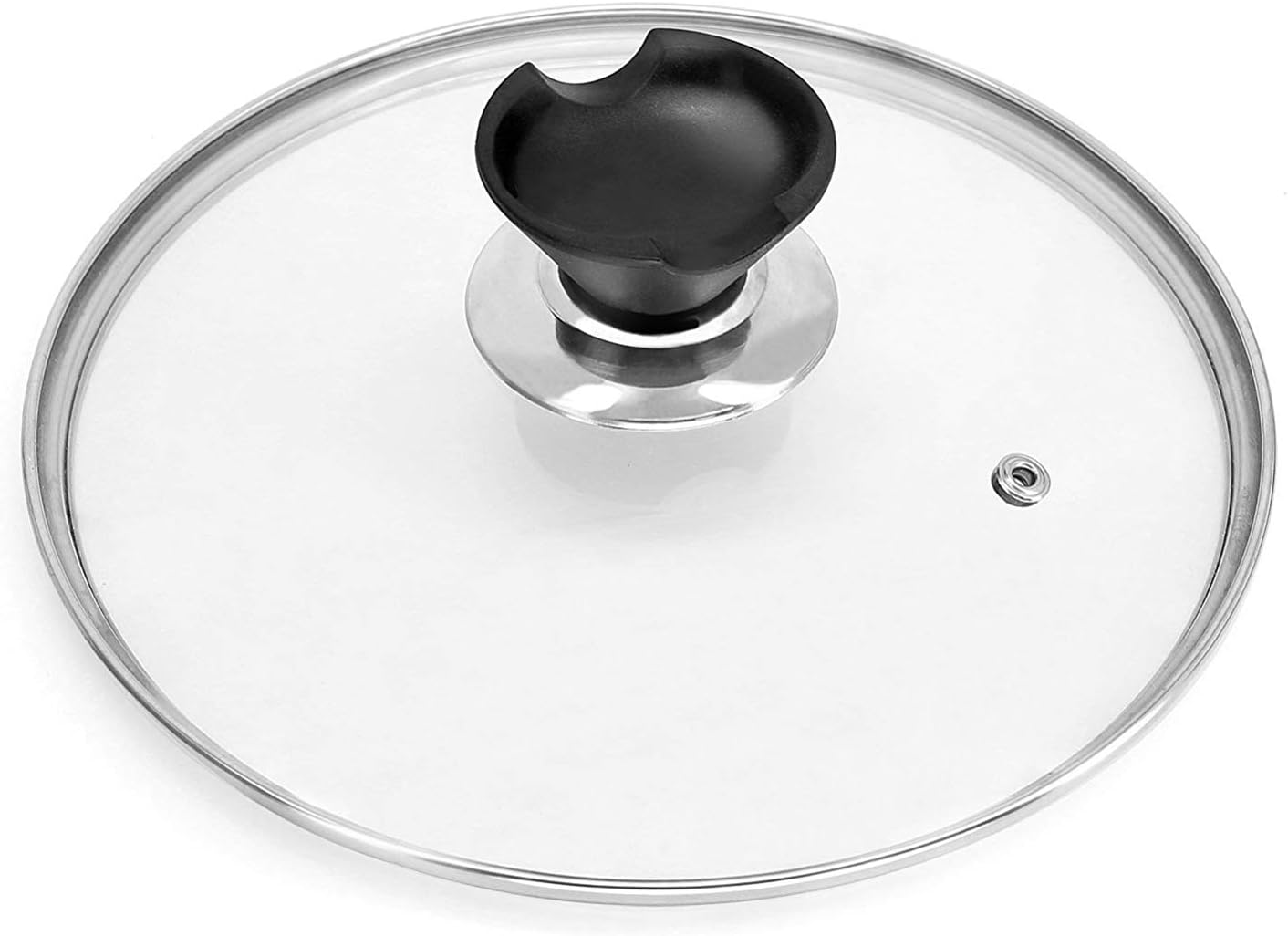 9 inch Tempered Glass Lid Accessory for Instant Pot 5 and 6 Quart Pressure Cooker, Universal Pan Pot Clear Cookware Lid/Cover with Spoon Rest/Holder Knob Handle Design, with Steam Vent Hole