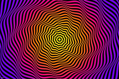 PosterMerchant Unique Psychedelic Optical Illusion Perception Motion Pulsating Poster (24x36)