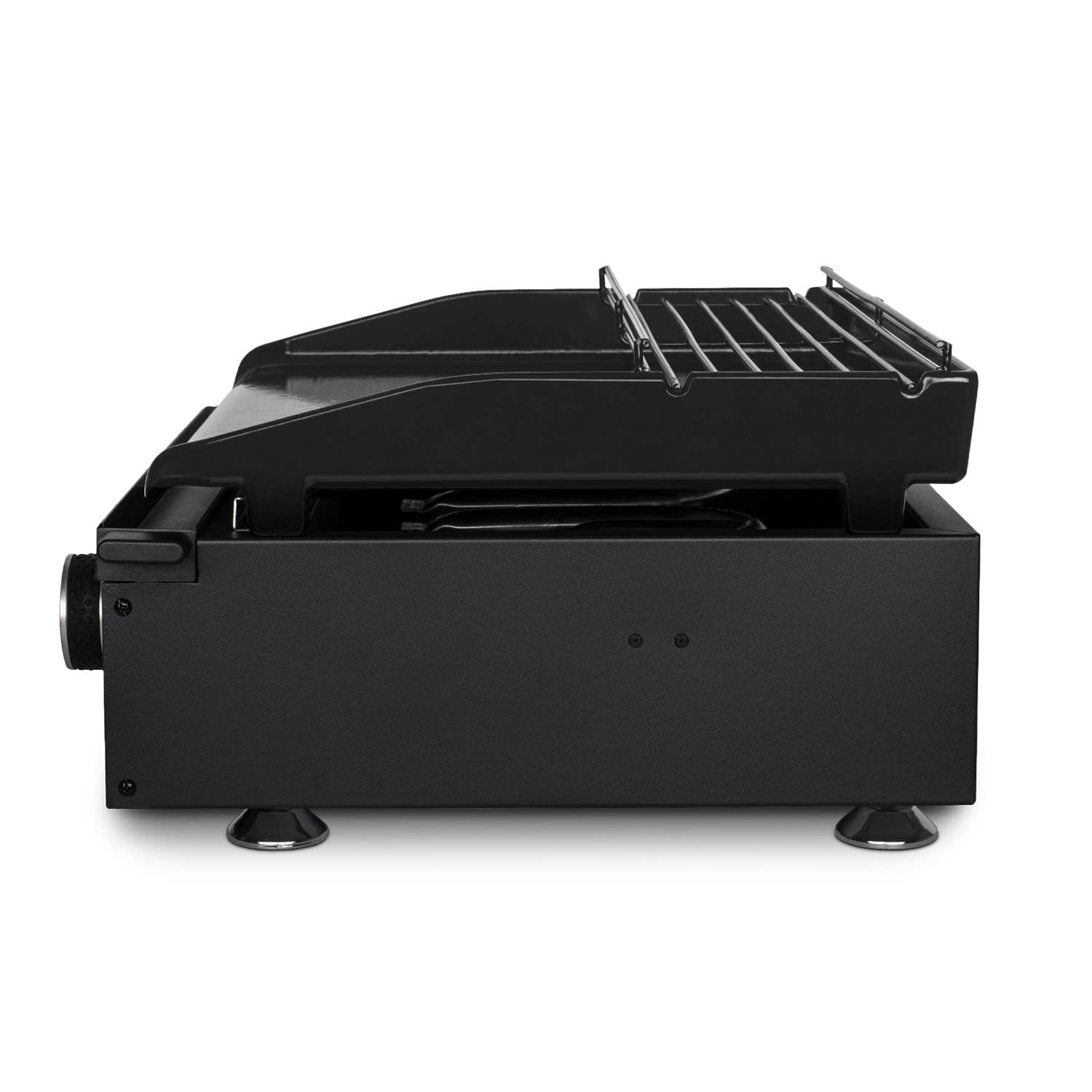 H.Koenig Plancha de asar a gas PLX1022, 2 Quemadores U Acero inoxidable, Plancha de asar de fundición esmaltada, Alimentación de gas propano o butano, Distribución uniforme del calor, hasta 350°C