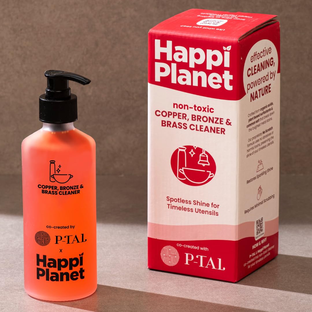 P-TAL Brass Cleaner & Instant Copper Cleaner10 Fl Oz | 100% Plant Based and Non Toxic Tarnish Remover Gel | Eco-Friendly Metal Cleaner