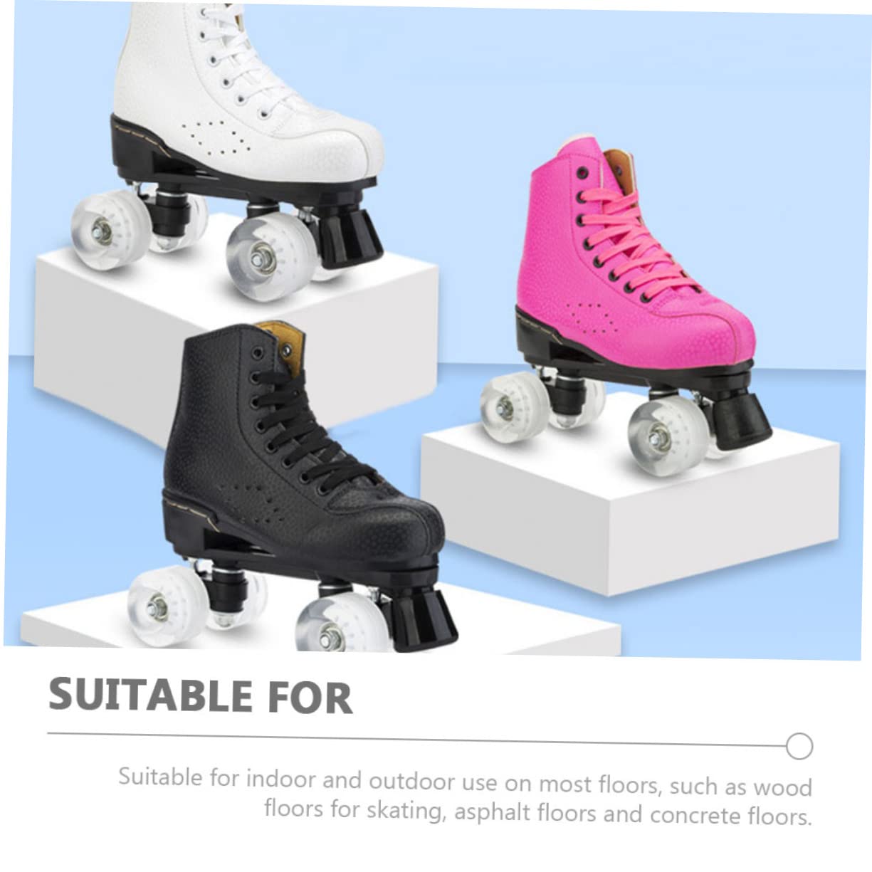GALPADA 1Pair Adjustable Rubber Roller Skates Toe Stops Wear Resistant Brake Plugs for Enhanced Safety Outdoor Surfaces Compatible with Standard Four Wheel Skates