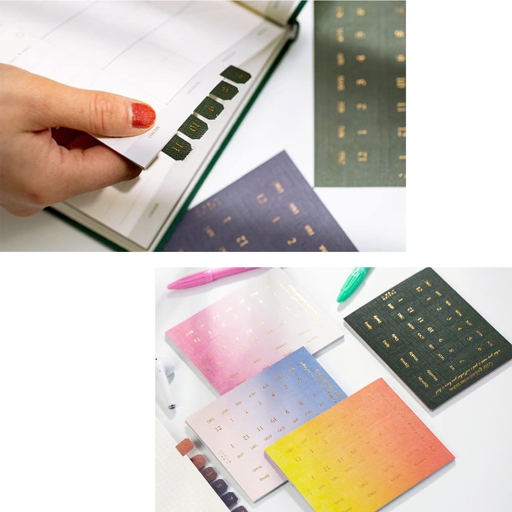 24 stuks maandelijkse tabbladen voor planner zelfklevende maandelijkse planner tabs stickers kleurrijke neutrale metallic planner stickers ontwerper accessoires decoratieve maandelijkse zelfklevende