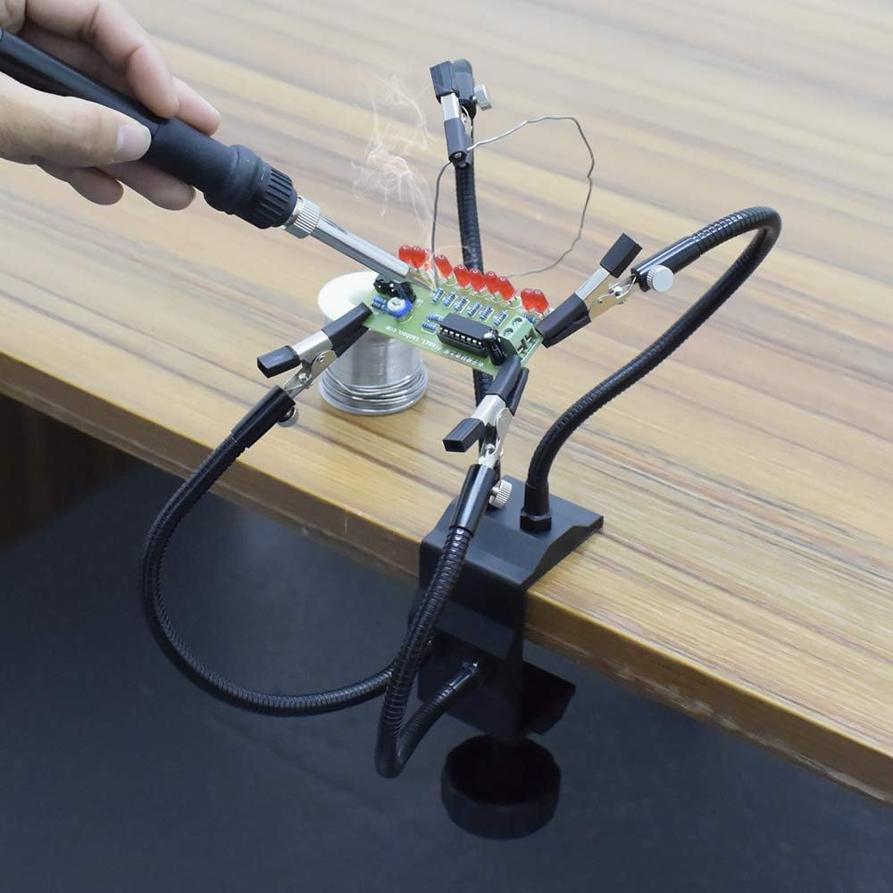 Rеvіеw Dіѕсоunt Helping Hands Soldering Third Hand Tools - 4 Arms with Adjustable Vise Table Desk Clamp Base for Electronics Repair Assembly Painting Jewelry DIY Arts Craft Hobby