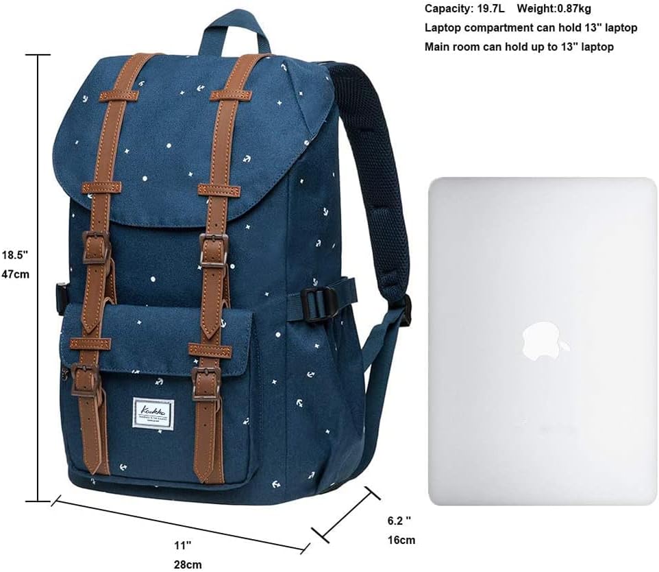 Miniatura 2 de Kaukko mochila para laptop de 15.6 pulgadas, mochila de viaje, P13-azul), EP5-NEW