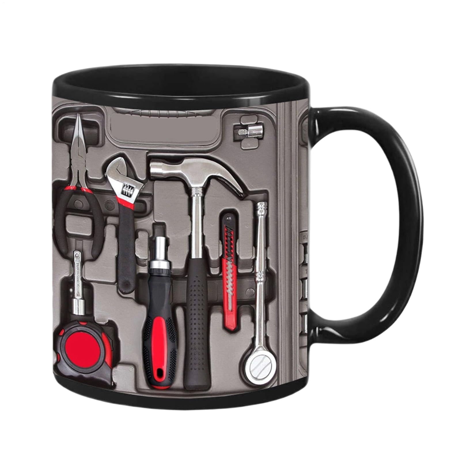 Mechanic Tools Mug, Ceramic Coffee Mug, Mechanic Gift Set for Men, Funny Mugs for Men, Dad Mugs Boxes, Toolbox Coffee Cup for Engineer Him Dad, Novel and Funny Gift