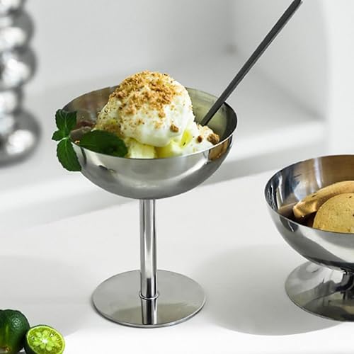Miniatura 9 de Tazón de helado de acero inoxidable, Ensalada reutilizable, Tazón de postre, Taza para beber, Copa de helado de acero inoxidable, Grado alimenticio