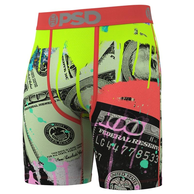 PSD Men's Boxer Briefs - Money Hype 3 Pack, 7 Inch Inseam, Stretchy Moisture-Wicking Boxer Briefs for Men Pack, X-Large2