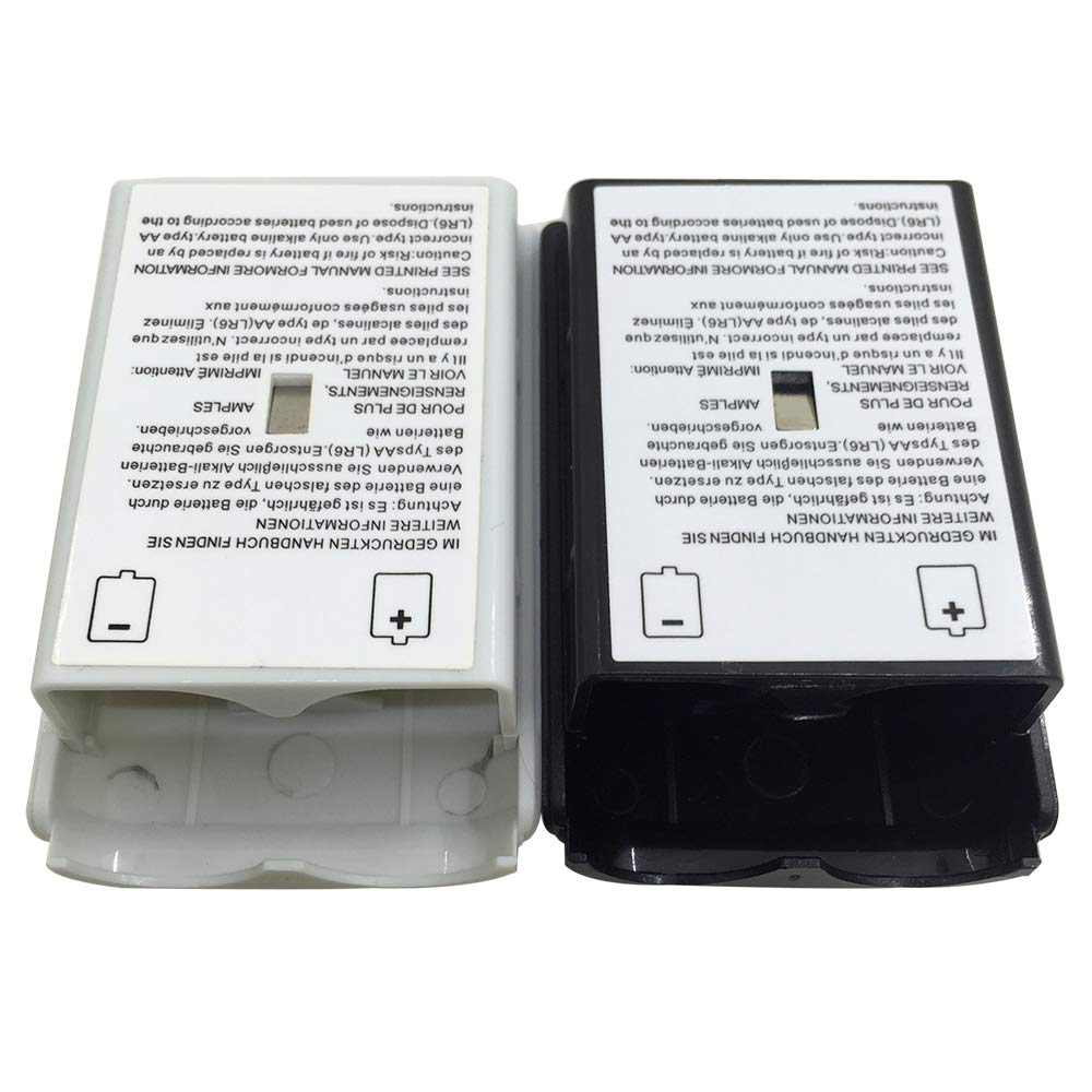Funda Shell de 4 Piezas para batería AFUNTA para el Controlador inalámbrico Xbox 360-4 Colores (Negro, Blanco, Rojo, Rosa)