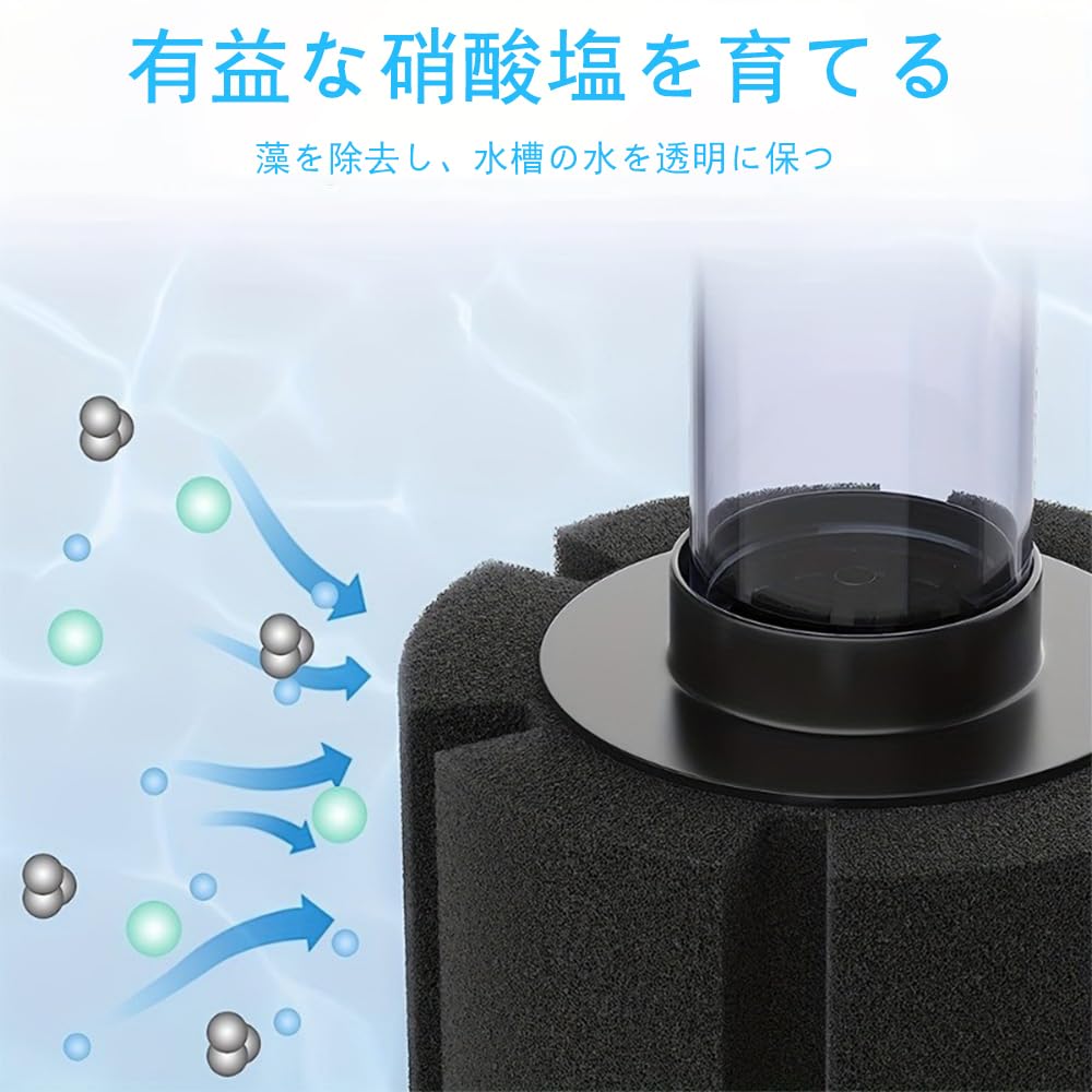 Amazon | YAARUJEE スポンジフィルター XY-280 投げ込み式フィルター