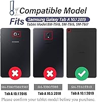 Vista 2 de Funda con teclado táctil retroiluminado para Samsung Galaxy Tab A 10.1 versión 2019, teclado inalámbrico retroiluminado arcoíris de 3 zonas