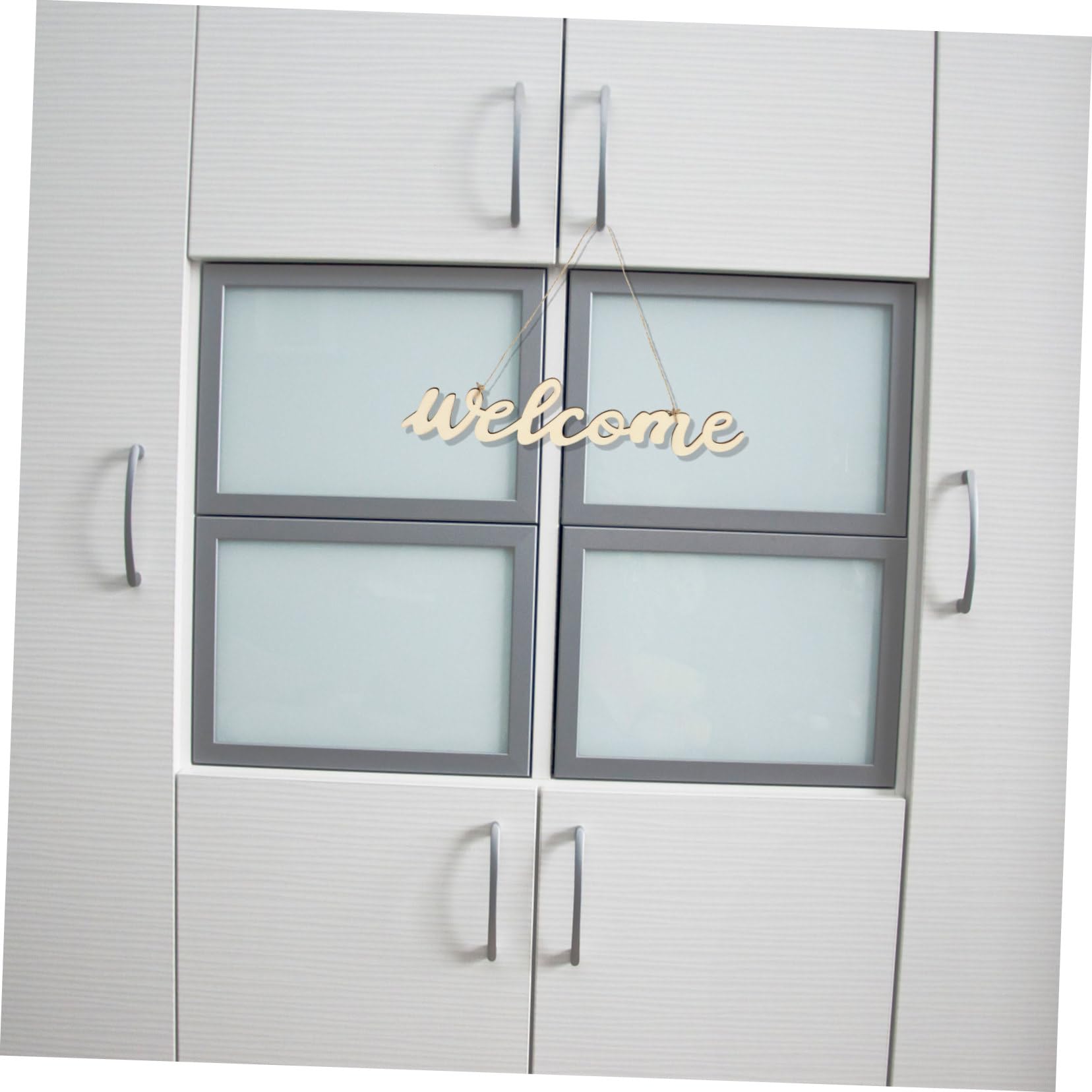 VOSAREA 4ensembles Panneau Bois Bienvenue Avec Cordes Suspendues Décoration De Porte Élégante Pour Maison Restaurant Bar Et Café Accessoire Accueillant Bois Naturel