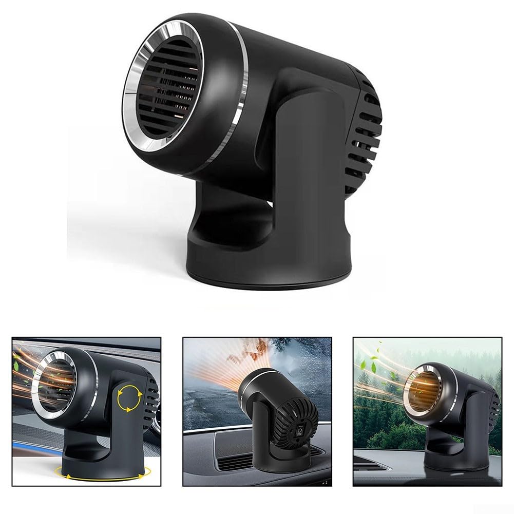 Chauffage d'appoint portable compact 12 V/24 V pour voitures, idéal pour dégivreur de pare-brise pour SUV et camions par temps froid (12 V)