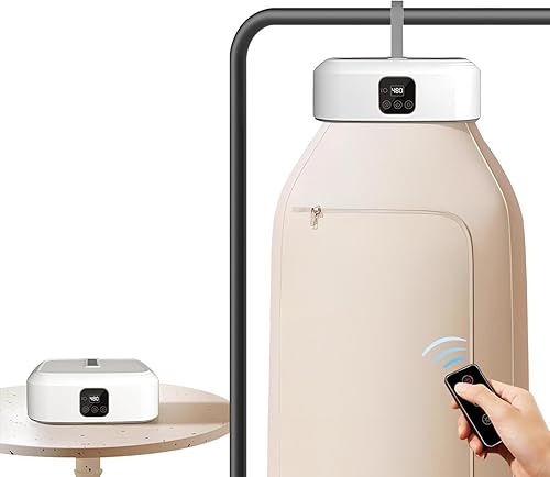 Secadora de ropa portátil, pequeña secadora eléctrica con control remoto, mini secadora plegable con bolsa de secadora, adecuada para apartamentos,