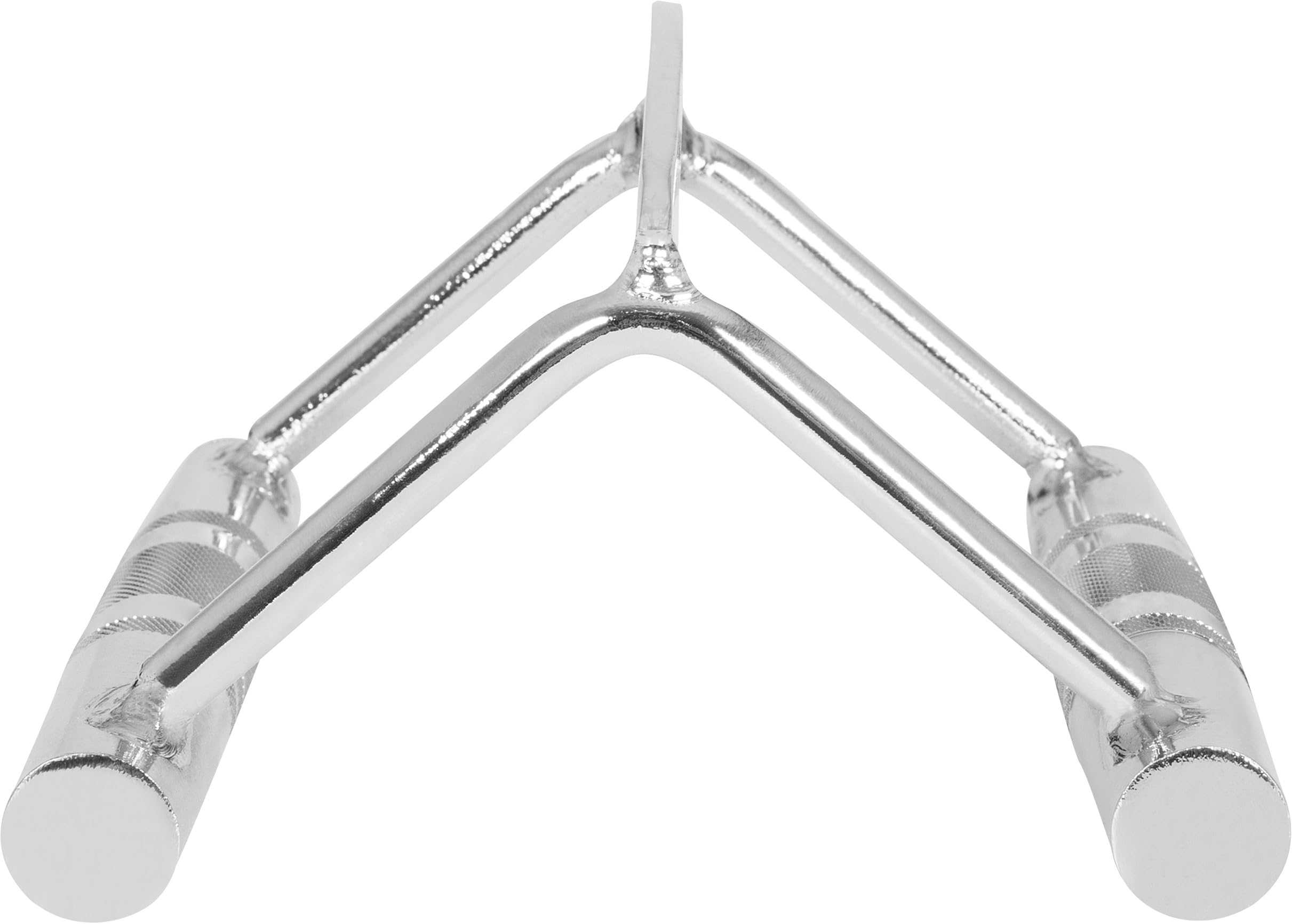 GORILLA SPORTS® Maniglia Parallela - 18,5 cm lungo, Carico Massimo 200 kg, Acciaio Cromato, Impugnatura Doppia Antiscivolo, Zigrinato - Attacco per Cavo, Maniglia per Canottaggio, Tricipiti, Palestra