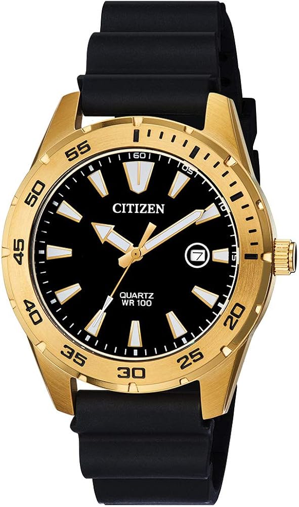 Citizen Quartz Mens Watch, Stainless Steel with Polyurethane strap, Casual, Black (Model: BI1043-01E)