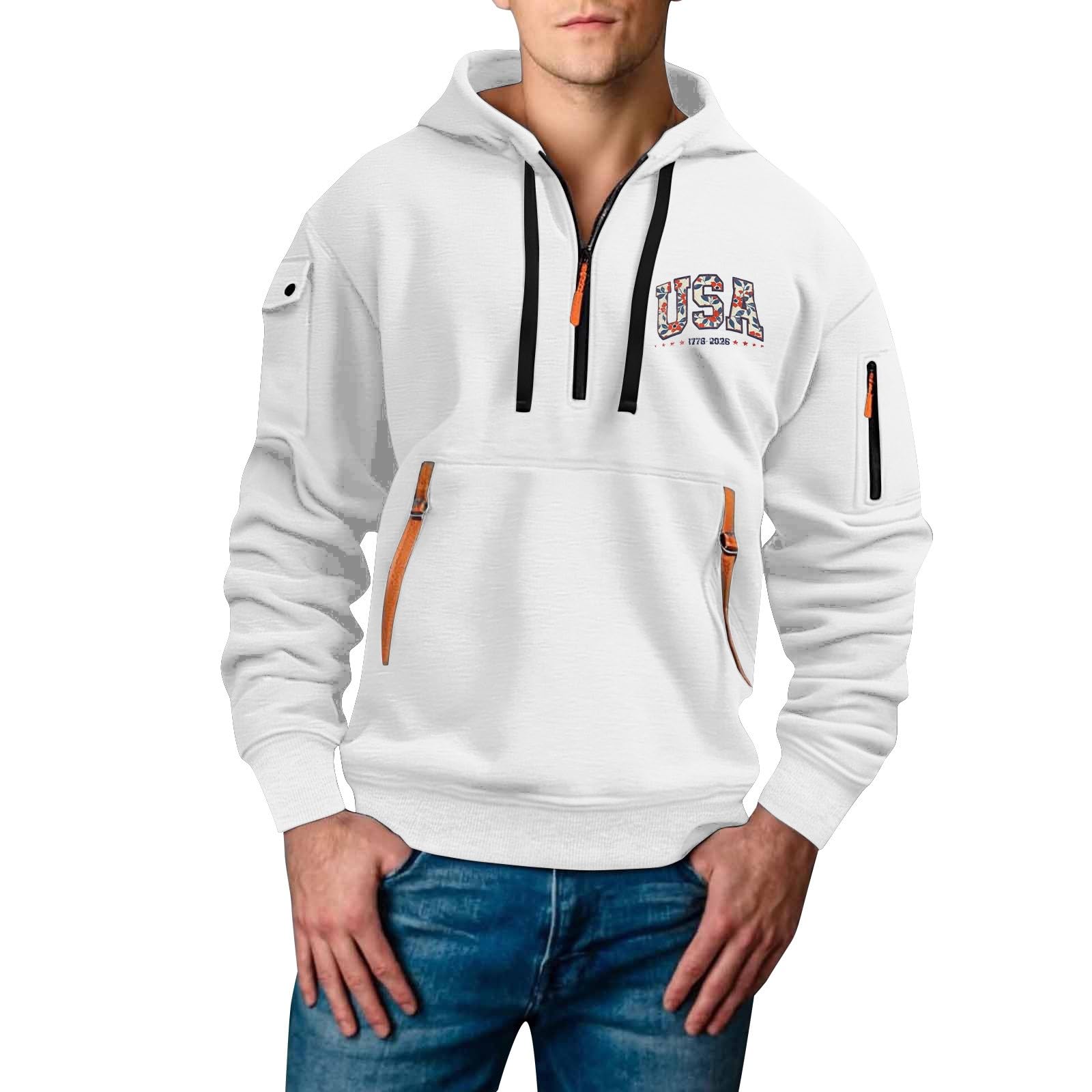 Chaquetones Hombre Invierno Sudadera con Capucha Estilo Americano para 2026, Casual, De Calle, Top Lencero Camisa Sin Mangas Cortavientos Running Manga Larga Chaqueta Ropa Deportiva