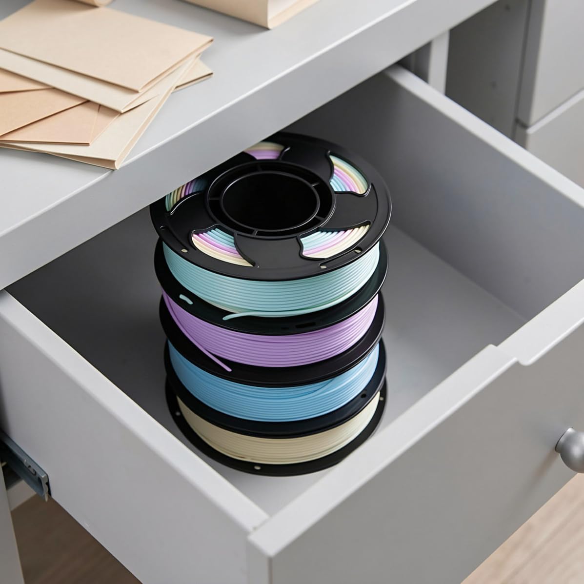 Filamento Pla de 1,75mm para Impresoras 3d, 250g, 4 Rollos