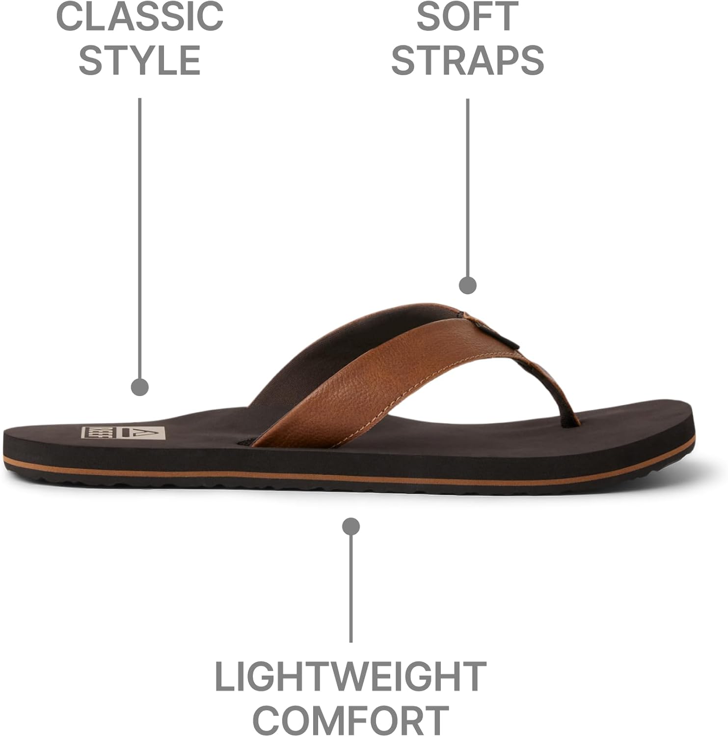 Reef Men's Sandal Twinpin, Comfortable Flip Flops with Vegan Leather Upper - Image 5