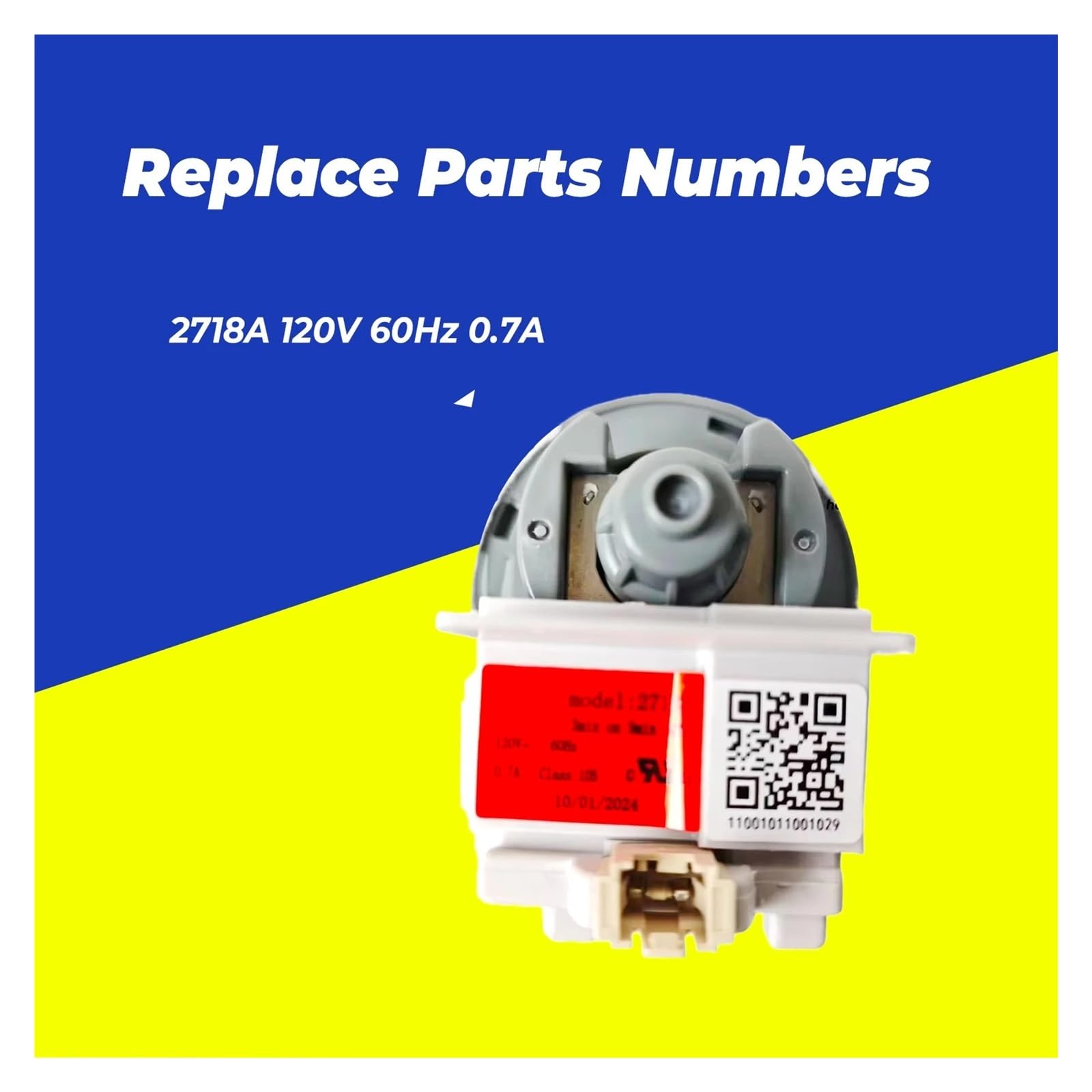 Pompe de vidange for lave-vaisselle 2718A 11001011001029 120V 60Hz 0,7A