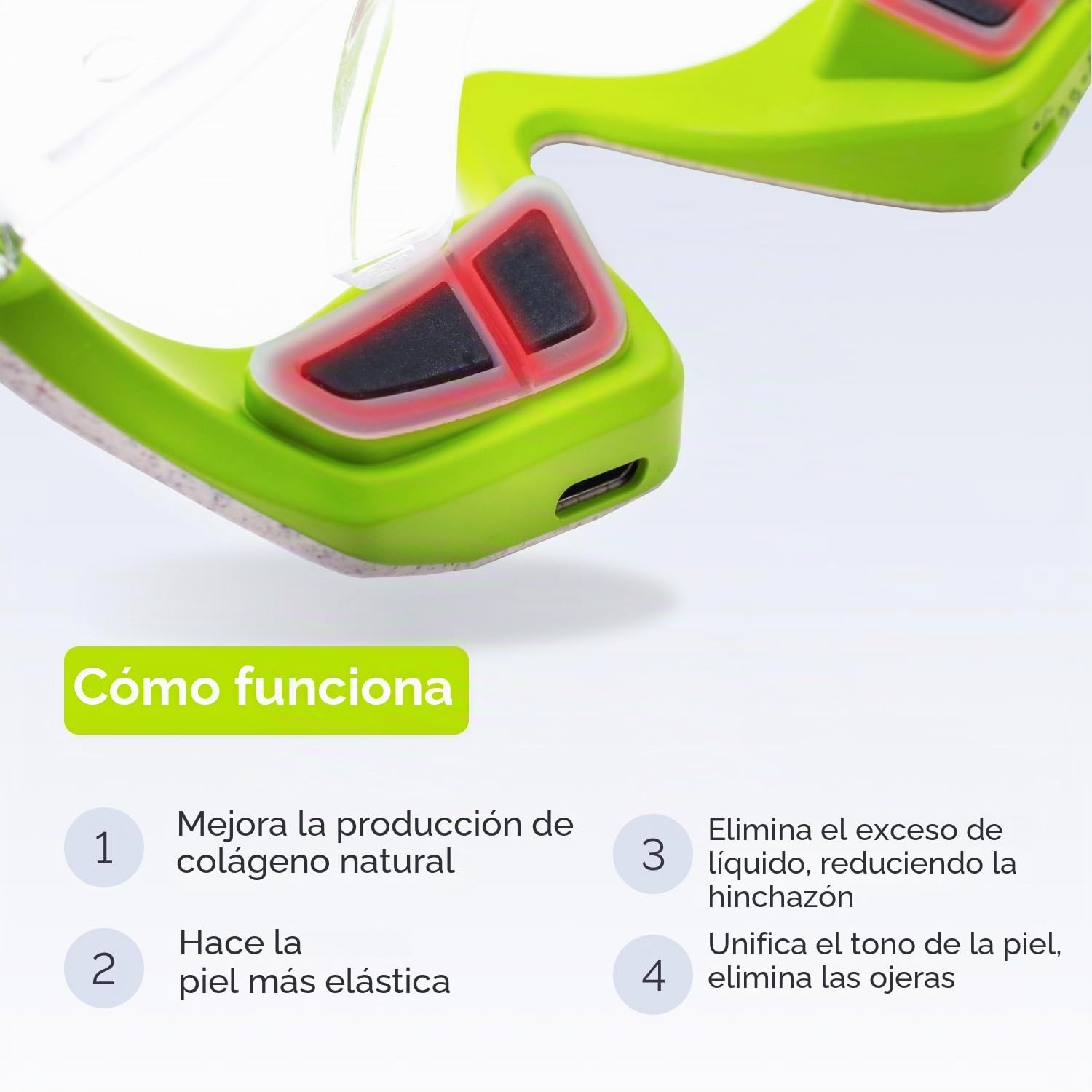 GESS Kuper - Gafas de microcorriente con 3 modos de intensidad, recargables, antienvejecimiento, levantamiento de la piel del contorno, microcorrientes faciales, estiramiento facial y antiarrugas