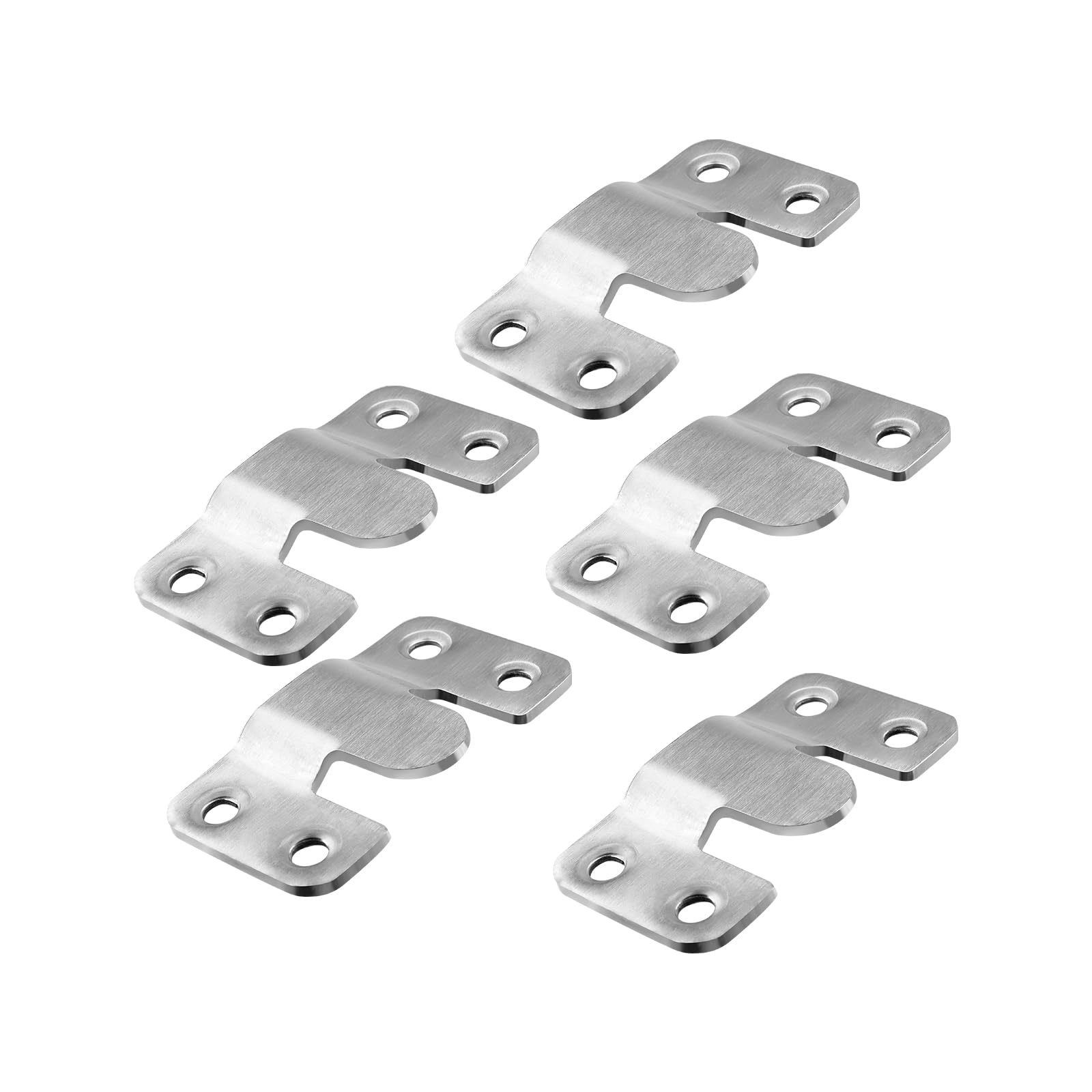 Supporti Nascosti Per Quadri E Specchi In Acciaio Inox - 6 Paia (12 Pezzi) Ganci A Z Per Carichi Pesanti, Fissaggio A Parete - 5