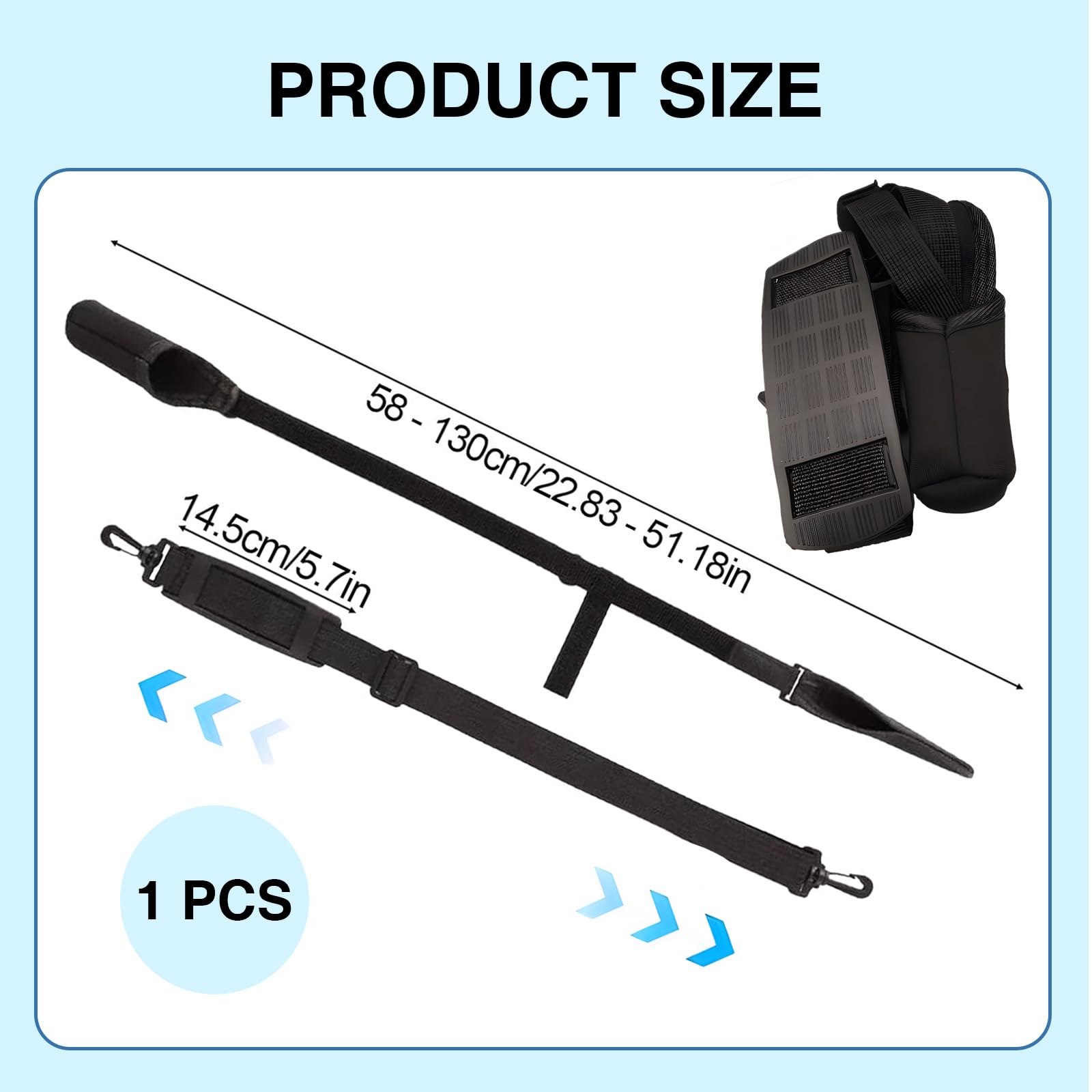 Magic Baits Rod Protector Adjustable, Rutenschutz aus Neopren, Schutz Angelruten-Röhrenhülle, Verstellbares Rutenband, 80-220 cm ﻿(Schwarz)