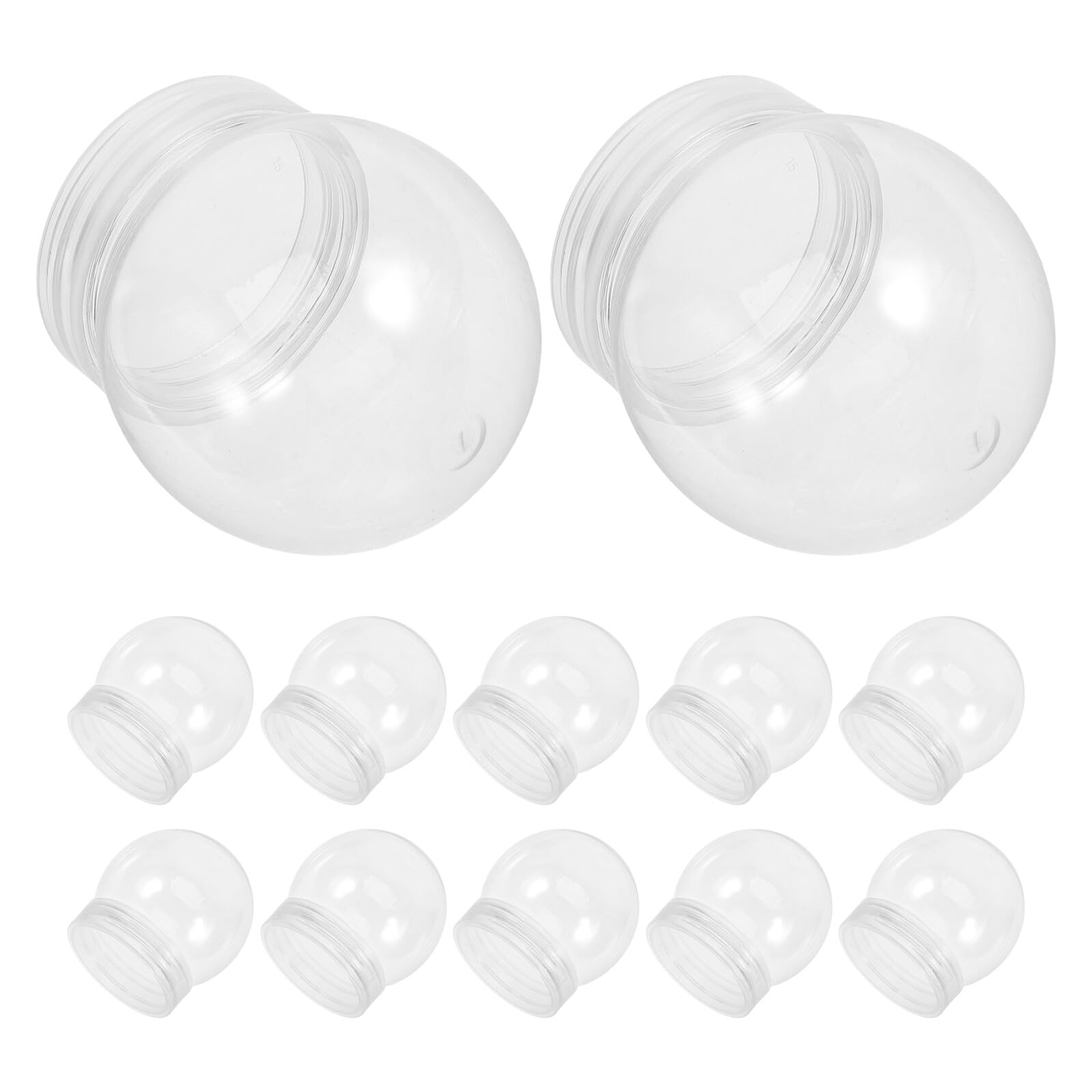 UKCOCO Lot de 24 Boules à Neige Transparentes en Plastique 150Ml Accessoires DIY pour Décoration de Noël Boules à Eau Décoratives pour Loisirs Créatifs