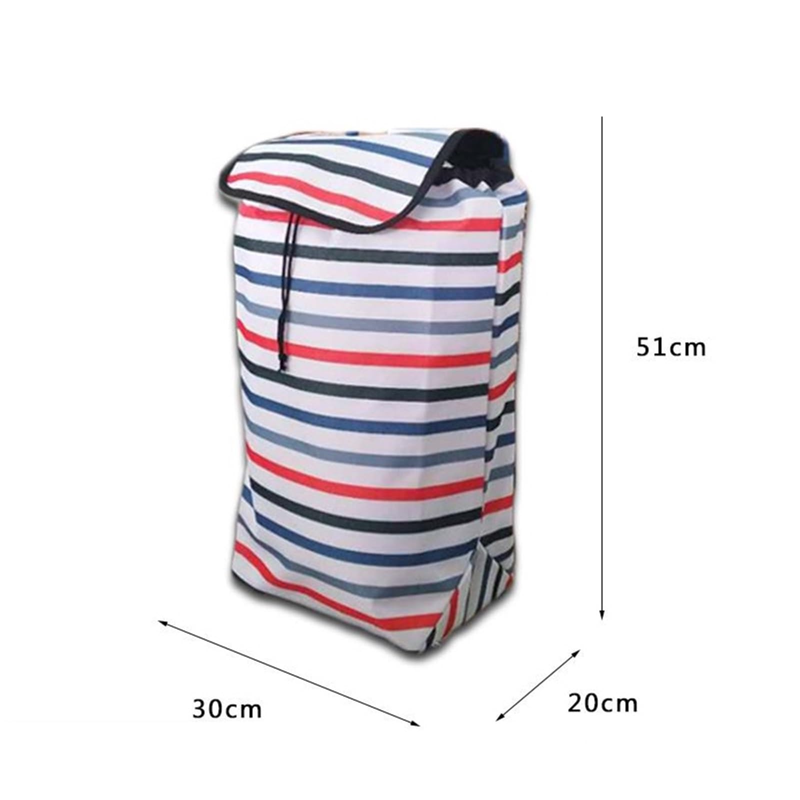 Torba zastępcza do wózka 30 l, trwała materiałowa torba na zakupy, 30 x 20 x 51 cm, ekologiczne rozwiązanie do przechowywania artykułów spożywczych i codziennych niezbędnych rzeczy