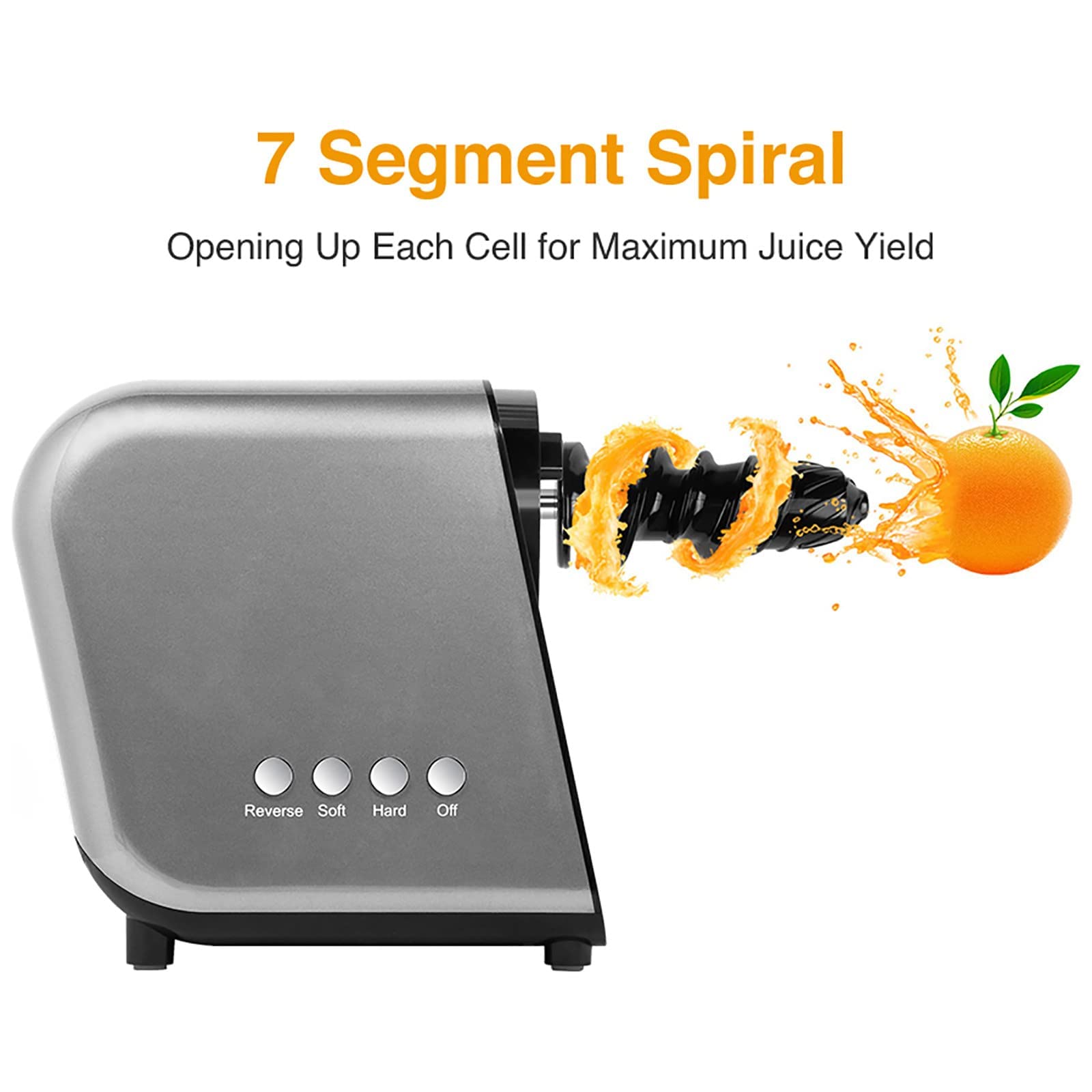 MIIKHI Cold Press Slow Juicer Extractor,Professional Slow Masticating Juicer,High Yield Vertical Juicer Lemon Juicer for Fruit Vegetable