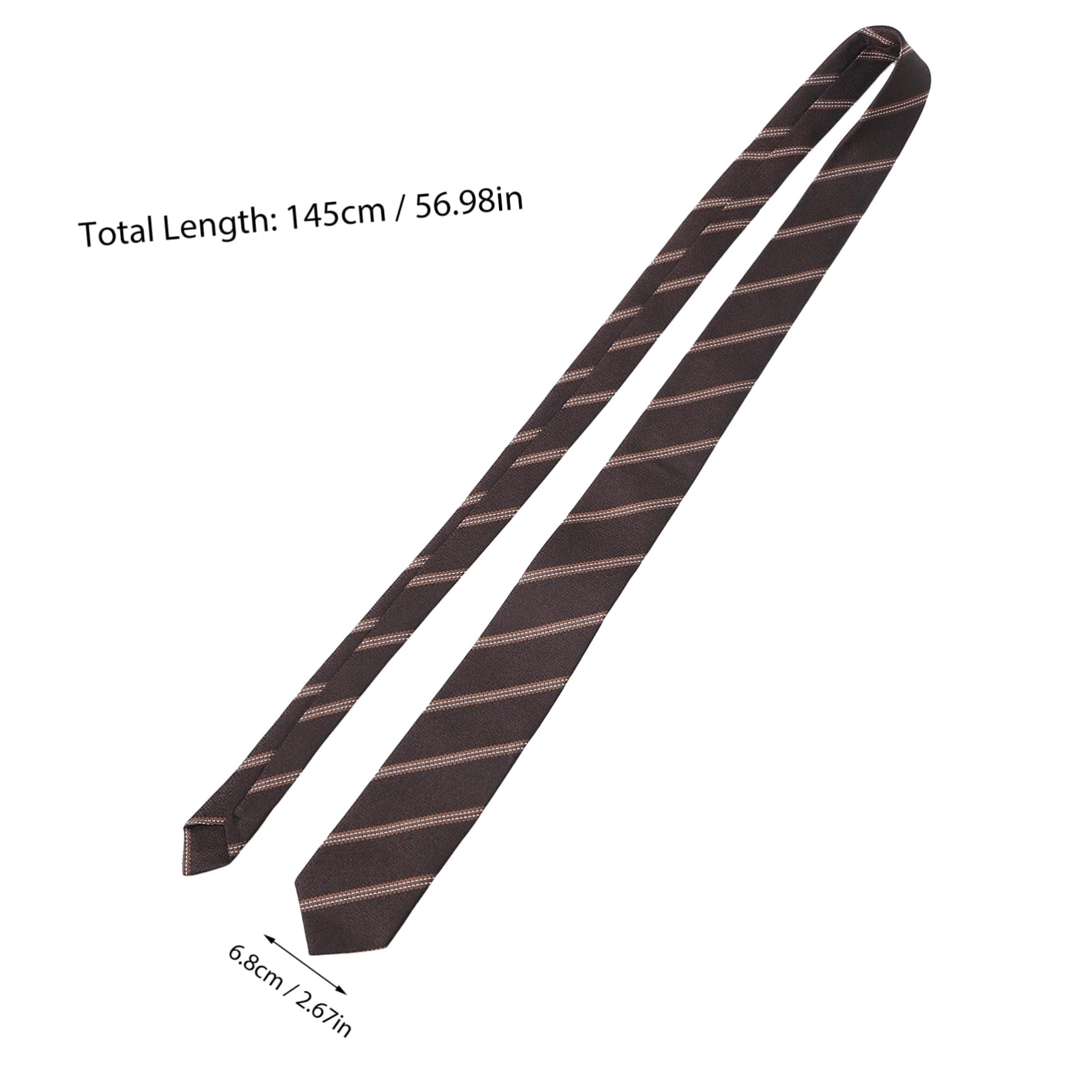 Healeved School Style Pre-tied Striped Tie for Boys Men Stylish Youth Necktie in Polyester
