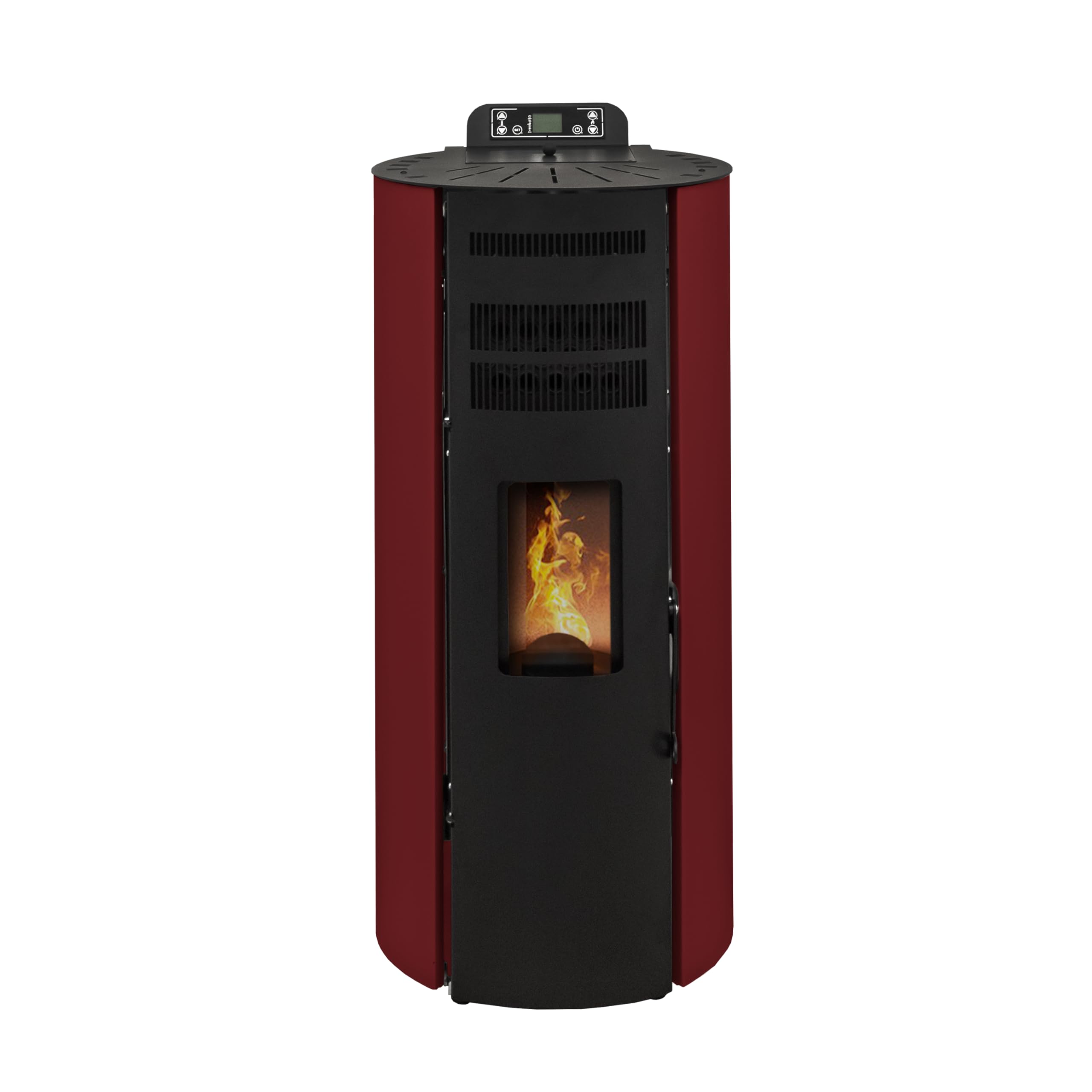 STUFE A PELLET ITALIA Boston 14 KW Canalizable WiFi | Estufa de pellets de aire ventilado, eficiencia 89% calefacción, 130 m², autonomía 15 h, programable, control WiFi 5 velocidades y potencias