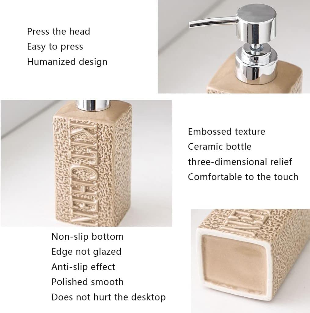 Shampoo da Stampa di Lusso Leggero in Ceramica 350 ml, Decorazione for Bagno, Cucina casa