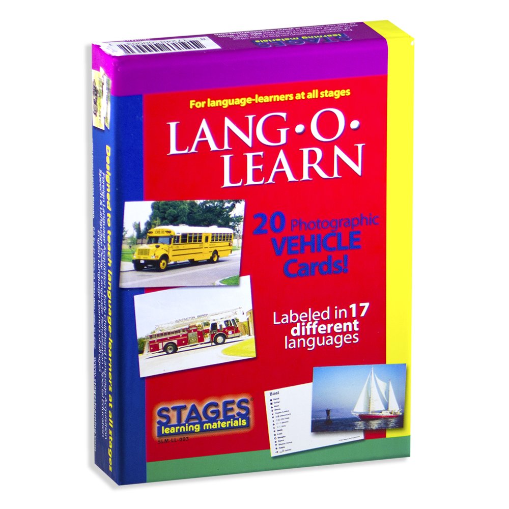 Stages Learning Lang-O-Learn ESL Vehicles Vocabulary Photo Flash Cards