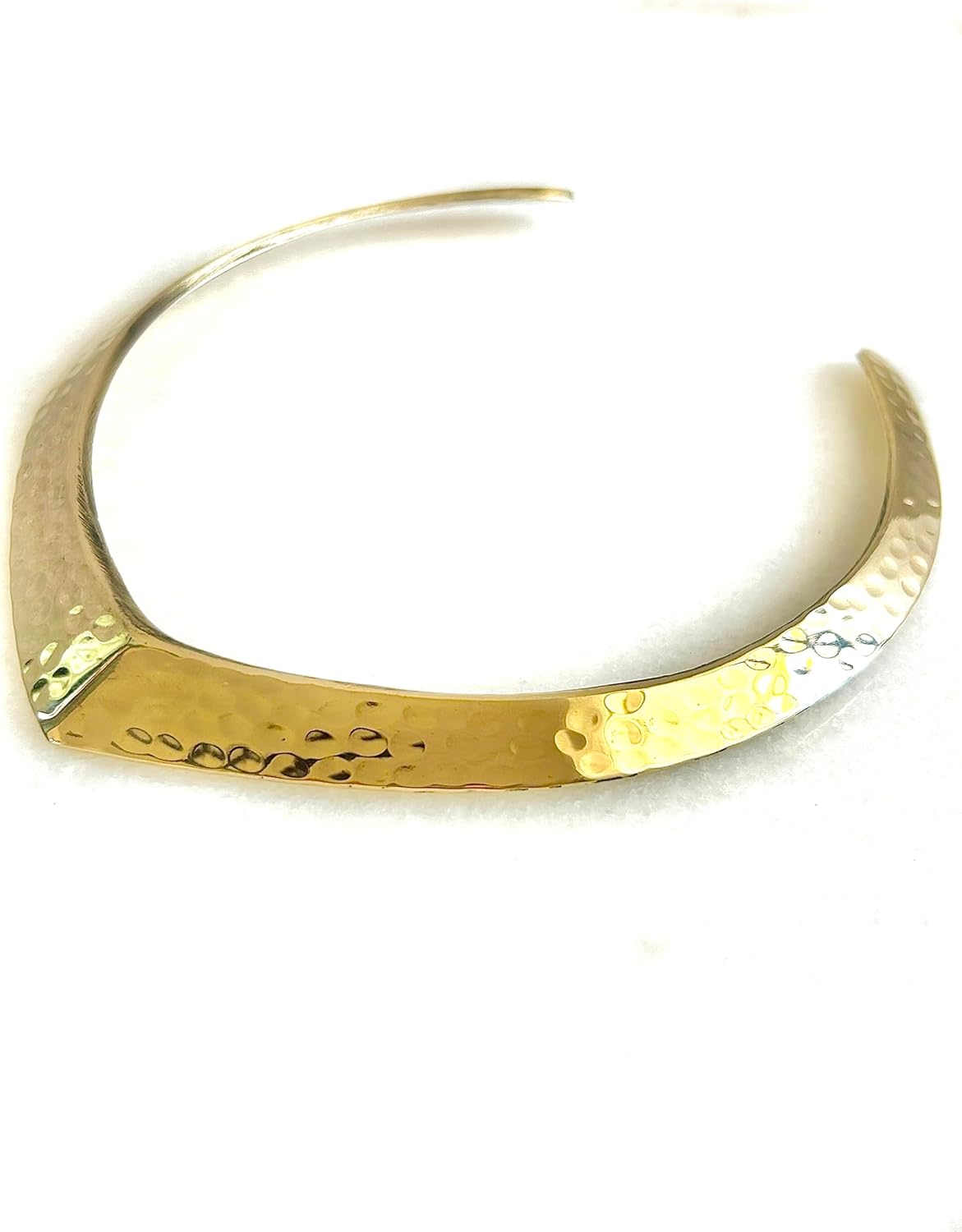 Collar Necklace, Gold-Tone Gilded Finish, Lightweight Torque Style Choker for Women