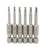 Uacen 6 Piece Magnetic Triangular Screwdriver Bit Set, S2 Steel Triangular Screwdriver Bits 1/4 Inch Hex Triangle Drill, 50 mm Length