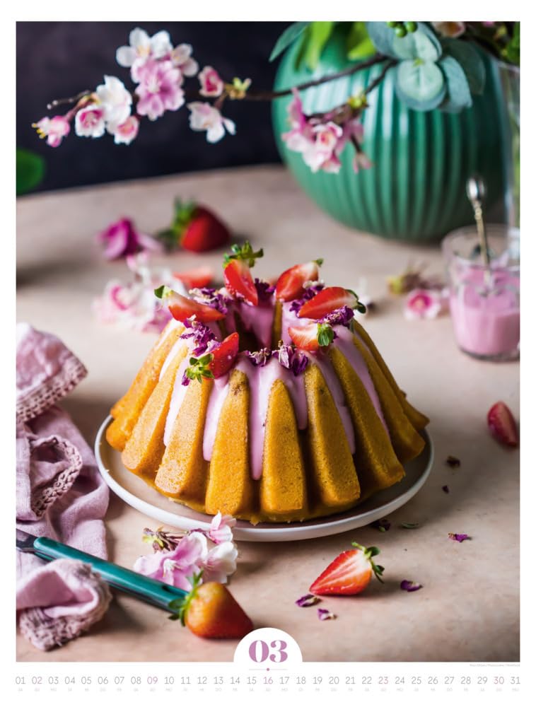 Sucré Kalender 2025, Wandkalender im Hochformat (50x66) - Lifestyle-Kalender für Genießer:innen, Torten-Bäcker:innen und Fans von Desserts und ... Fans von Desserts, Patisserie und Schokolade