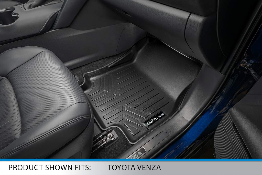 SMARTLINER Custom Fit All Weather 2 Row Floor Mats Liner Set Compatible with 2021-2024 Toyota Venza — view 3