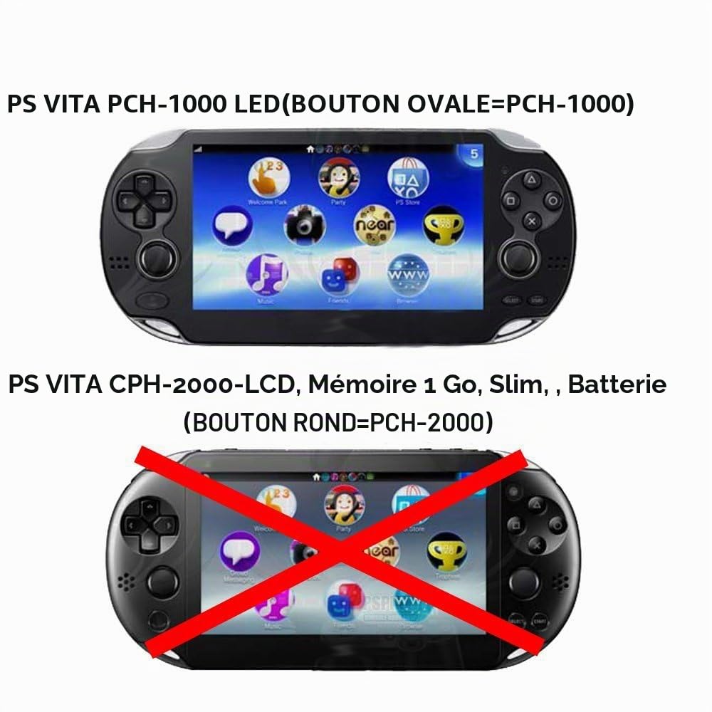 Cosmos Coque rigide en aluminium métallisé pour Playstation Ps Vita 1000 Series, convient uniquement pour le bouton de démarrage ovale et la sélection (pas pour PSV 2000 version Slim)