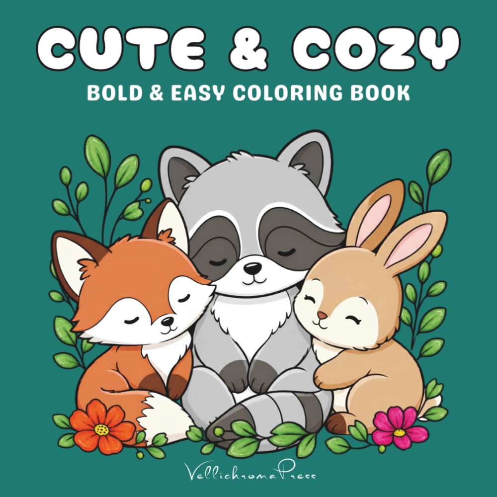 Cute & Cozy: Bold and Easy Woodland Animal Scenes for Relaxation and Stress Relief