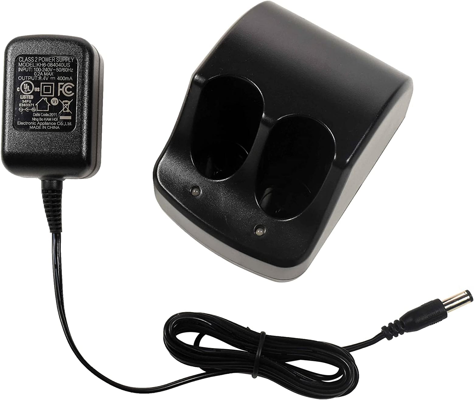 HQRP Dual Battery Charger compatible with Black & Decker 3.6V Versapak VP420T Type 1, VP430T Type 1, VP450 Type 1, VP5000 Type 1, VP510T Type 1, VP600 Type 1 Power Tools