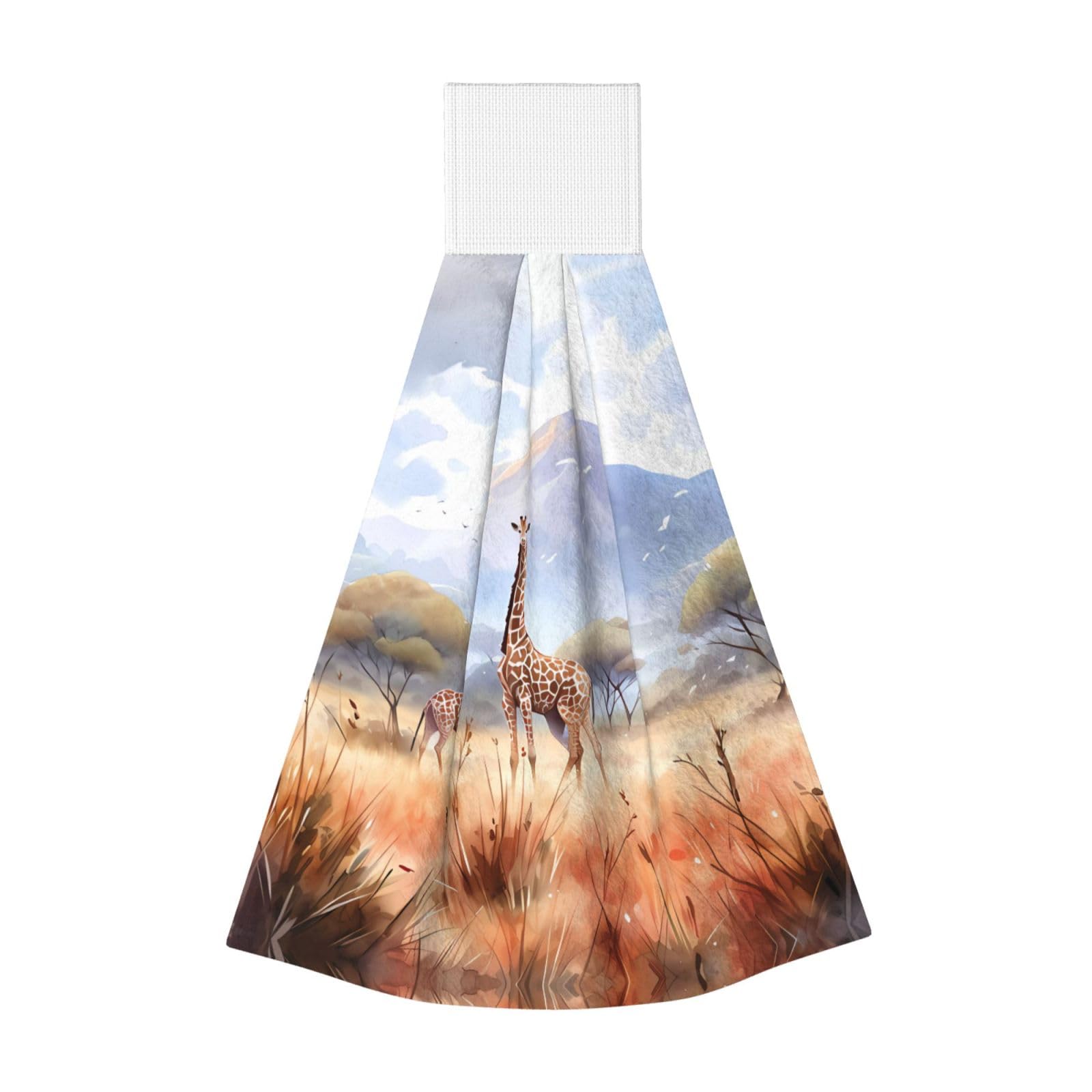 African Savanna Giraffe Highly Absorbent Dish Towels Soft Coral Fleece Wipe