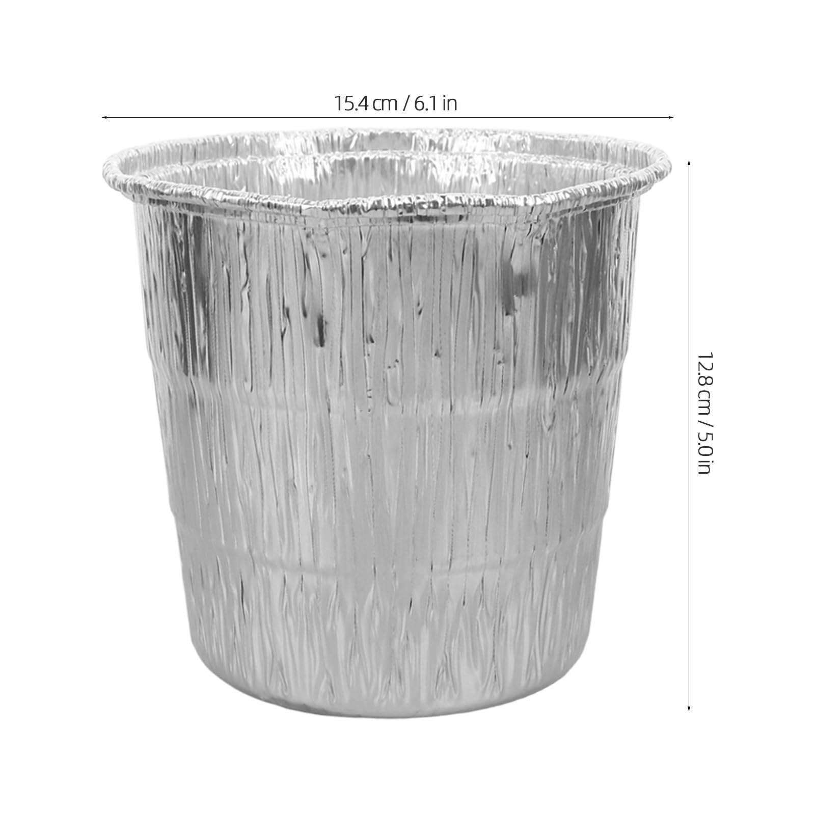 GALPADA Seau à Graisse avec Couvercle 44oz en Métal, 12 Doublures