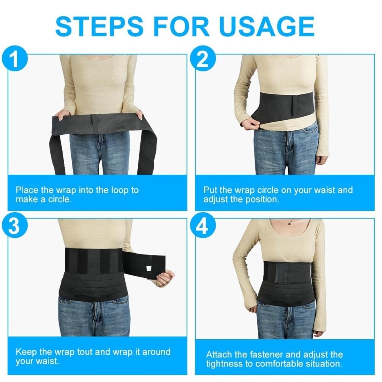 Rücken Geradehalter Taillentrainer-Trimmer, Sauna-Schwitzgürtel, Bauchwickel, Gewichtsverlust, Body Shaper, Bauchkontrolle Lendenwirbelstütze | 2 meters
