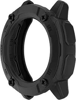 Case Cover Compatible with Garmin Instinct 2X, Disscool Soft Anti Drop TPU Protective Cases Smart Watch Accessories(Black)