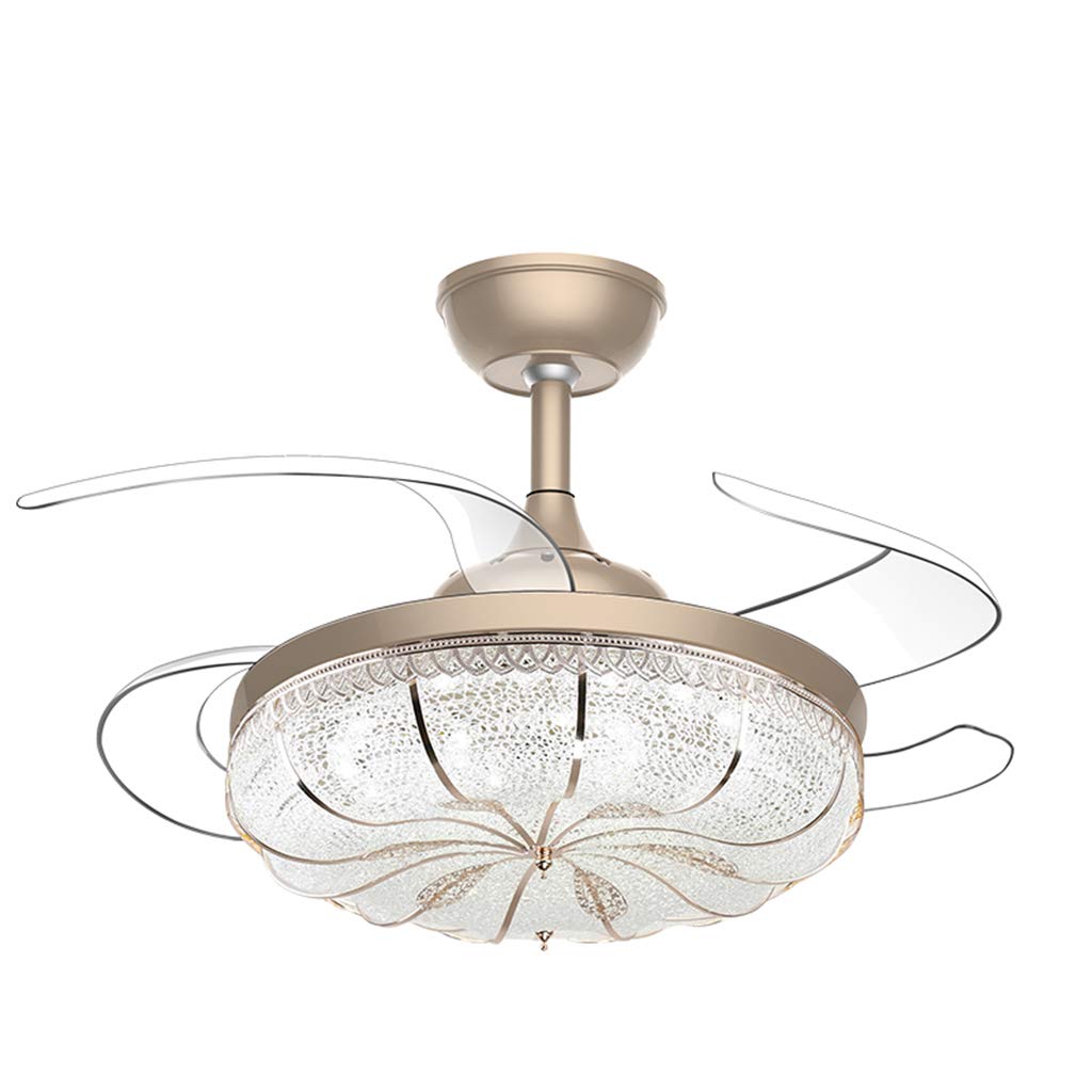 TB Crystal Chandelier-dining Bedroom Living Room Fan Chandelier Simple Crystal Invisible Fan Chandelier chandelier (Color : C)