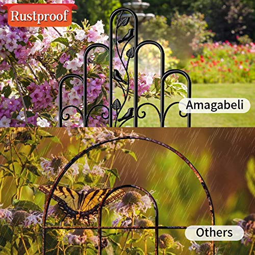Amagabeli 2 Pack Large Garden Trellis 71” X 21” Heavy Duty Rustproof Black Iron Plant Trellis For Potted Plant Support Metal Climbing Rose Trellis Vine Vegetable Cucumber #TOP4