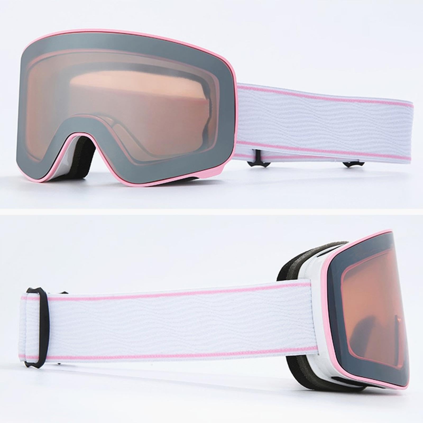 Lunettes de Ski Protection Masque Neige Anti-buée pour Motoneige et Vélo Grande Lentille Design Ergonomique Matières Résistantes Adaptées