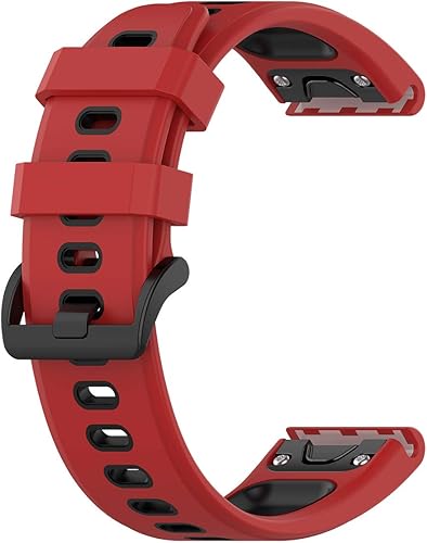 Miniatura 24 de Compatible con Garmin Fenix 6 Sapphire Watch Bands, Forerunner 945 Bands, 0.866 in Quickfit Silicona Correa de repuesto para Garmin Instinct, Fenix